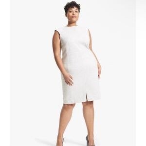 NWT M.M. LaFleur Gray Twill Ponte‎ Dress, Sz 2X